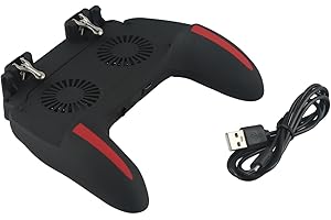AirheadStorm Mobile Phone Cooling Gamepad with Dual Fans, Ergonomic Handheld Grip Controller for Gaming, Adjustable ABS Metal