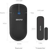 SECRUI Wireless Door Open Sensor Alarm Chime 400ft Range 52 Tunes with Receiver view 2
