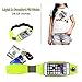 Dual Pocket Running Belt Waist Pack, Weatherproof Reflective Sport Bag Pouch - Workout, Walk, Hiking, Cycling - iPhone7 6 6S and Android Phone Holder, Clear Touch Screen Window by Boonix [Green 4.7