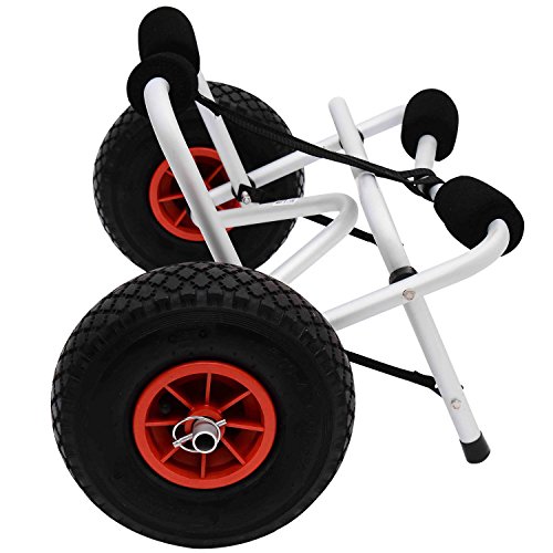 GHP Folding Paddle Board Wheels Kayak Boat Canoe Dolly Cart Carrier