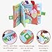 JUOIFIP My First Baby Soft Book Nontoxic Fabric Baby Cloth Books Early Education Toys Activity Crinkle Cloth Book for Toddler, Infants and Kids for Baby Shower Sleep(3 Pack Large Size)