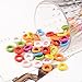 PH PandaHall 100pcs Wood Rings, Dyed Donut Wood Beads Mixed Color Macrame Rings 15mm Circle Ring Wooden Loose Beads for Macrame DIY Wood Hoops Ornaments Connectors Christmas Tree Garland Decoration