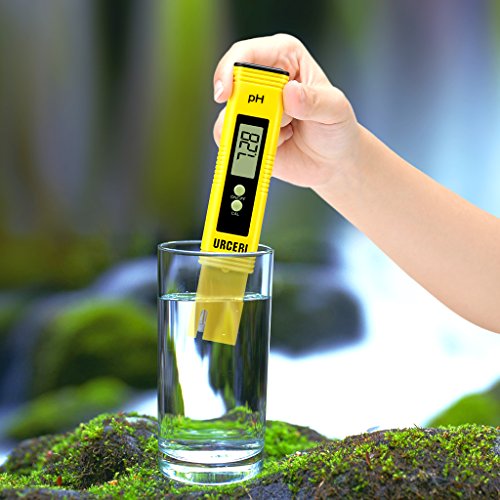 URCERI Digital PH Meter, PH Meter 0.01pH High Accuracy, Water Quality Tester with 0-14pH Measurement Range, for Household Drinking Water Swimming Pools Aquariums and Hydroponics