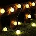 ALOVECO Solar String Lights Outdoor, 25ft 40 LED Crystal Ball Waterproof String Lights Solar Powered Fairy Lighting for Garden Home Landscape Holiday Decoration