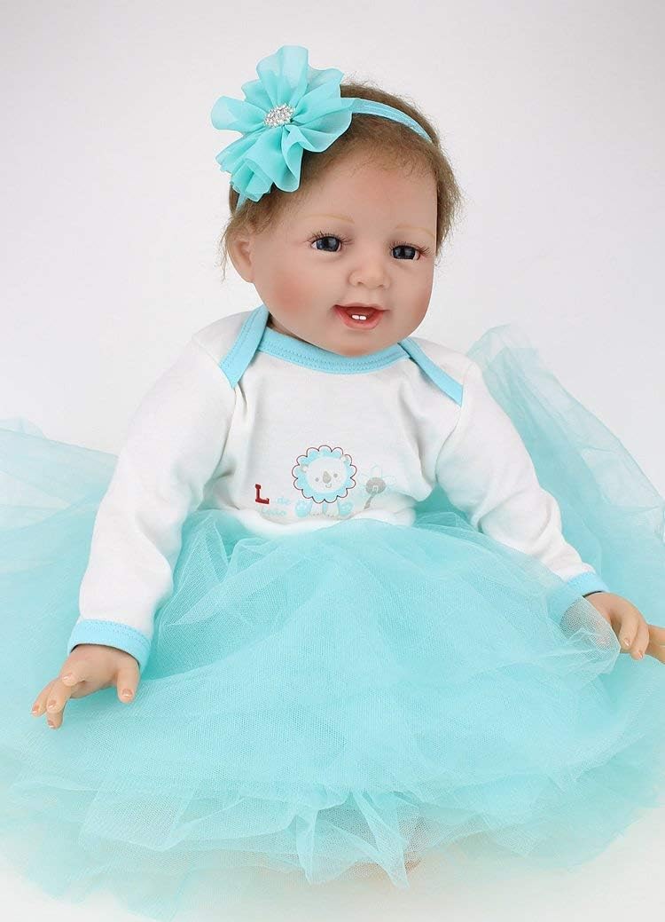 Prezzo ZIYIUI 22”/ 55CM Bambola Reborn Realistico Vinile Silicone Morbido Simulazione Bambino Bambole Reborn Femmina Toddler Babies Reborn Baby Doll Regalo di Compleanno Giocattoli Magnetico Regalo di natale Offerte