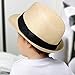APOLLO Kids Boys & Girl's Classy Dapper Straw Fedora Hats