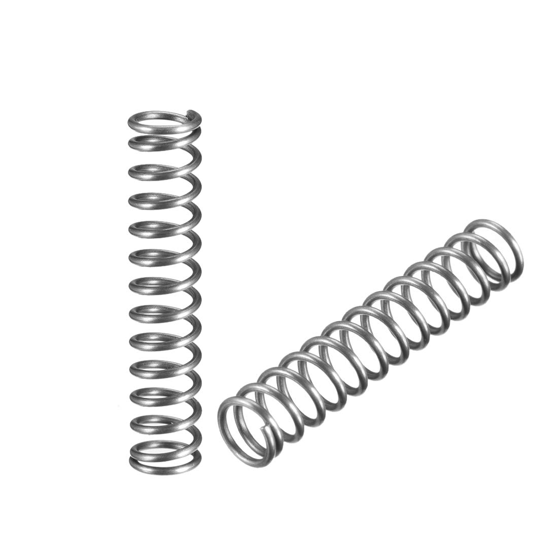 sourcing map Wire Diameter 0.039", OD 0.31", Free Length 1.57" Spring Steel Coil Extended Compressed Spring 20pcs