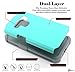 Galaxy Luna / Express 3 / Amp 2 / J1 2016 Case, NageBee Design Premium Heavy Duty Defender Dual Layer Protector Hybrid Case for Samsung Galaxy Luna / Amp 2 / Express 3 / J1 2016 - Teal