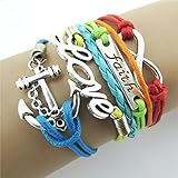 Doinshop Handmade DIY Charm Adjustable Bracelet Multilayer Bracelet Wristband Cuff Jewelry