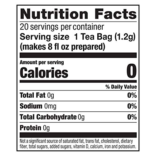 LIPTON GREEN TEA BAGS FLAVORED WITH OTHER NATURAL FLAVORS PURPLE ACAI BLUEBERRY CAN HELP SUPPORT A HEALTHY HEART 1.13 OZ 20 COUNT
