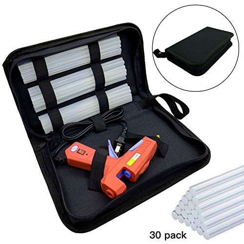 Hot Glue Gun,30W High Temp Heavy Duty Hot Melt Glue Gun Kit with 30pcs Glue Sticks(7.2'' x 0.27") for DIY Projects, Arts and Crafts, Home Quick Repairs & Sealing, Artistic Creation (Orange) - Thumbnail 7
