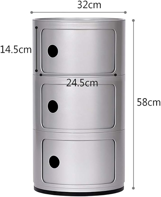 Amazon.com: Double Layer Round Storage Cabinet, Creative ...