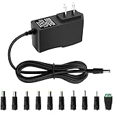 Arkare 12V 1A AC/DC Power Supply Adapter 12Volt Replacement Power Cord Wall Charger AC 100V-240V to DC 12Volt 1Amp 0.5A Trans
