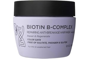 L LUSETA Luseta Biotin B-Complex Hair Mask for Hair Growth & Strengthener 16.9 Oz Deep Conditioning for Thinning Damaged Hair with Argan Caffein Oil