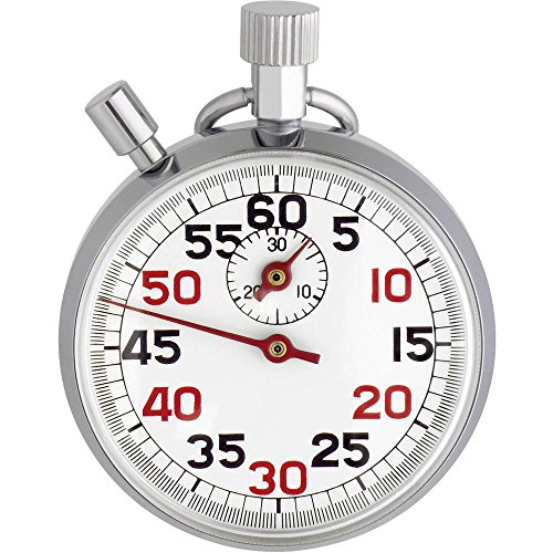 TFA Dostmann Mechanische Stoppuhr aus Edelstahl, 38.1022, zur Zeitmessung, fuer Sportarten (100m Lauf, Schwimmen, Sprints) geeignet