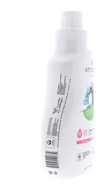 ATTITUDE BABY LAUNDRY DETERGENT, EWG VERIFIED, PLANT AND MINERAL-BASED FORMULA, HE COMPATIBLE, VEGAN HOUSEHOLD PRODUCTS, UNSCENTED, 35 LOADS, 35.5 FL OZ