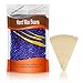 Hard Wax Beans, Body Hair Removal Wax, Solid Depilatory Wax for Women Men, 10.5 Ounces/bag (Purple) with 10pcs Wooden Spatula