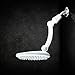 HealthyLifeStyle! Shower Head | Rainfall High Pressure 9.5” w/Adjustable Extension Arm | 109 Self-Clean Jets | Chrome, White and Brushed Nickel