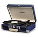 Crosley CR8005D-BL Cruiser Deluxe Vintage 3-Speed Bluetooth Suitcase Vinyl Record Player Turntable, Blue