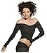 Charcoal Small Sexy Sweater Off Shoulder Loose Mesh Knit Off Shoulder Sweater Top KD dance New York Fashionable Dancewear Loungewear Made In USA