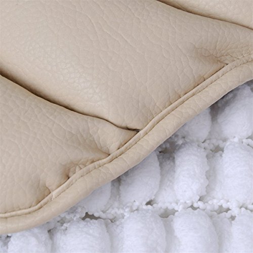 GAMPRO Luxury PU Soft Leather Car Center Console Cushion(11x 8.6 inches) Vehicle Seat Cushions Armrest Pillow Pad for Car Motor Auto Vehicle, Raises Your Center Console.(Beige) - Thumbnail 7