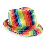 Rainbow LED Fedora Hat