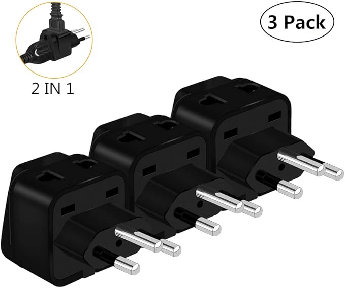 Switzerland Power Adapter, UROPHYLLA 3Pack Type J Outlet