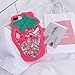 iPhone 8 Plus case, iPhone 7 Plus Case, Vivid Strawberry Shaped Design 3D Cute Cartoon Character Glitter Protective Skin Soft Rubber Silicone Case Back Cover for iPhone 8 Plus/7 Plus -Red Strawberry
