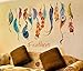 Iuhan® Fashion Classic Creative Dream Catcher Feather Wall Sticker Art Decal Mural