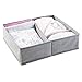 mDesign Fabric Drawer Organizer Bin Dividers for Kids/Baby Nursery Dresser, Closet, Organization - Bins Hold Clothes, Diapers, Cream, Toy, Blankets - Lido Collection - Gray