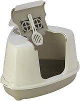 Petface Hooded Corner Cat Litter Tray 56L x 38W x 46H cm with Scoop view 2