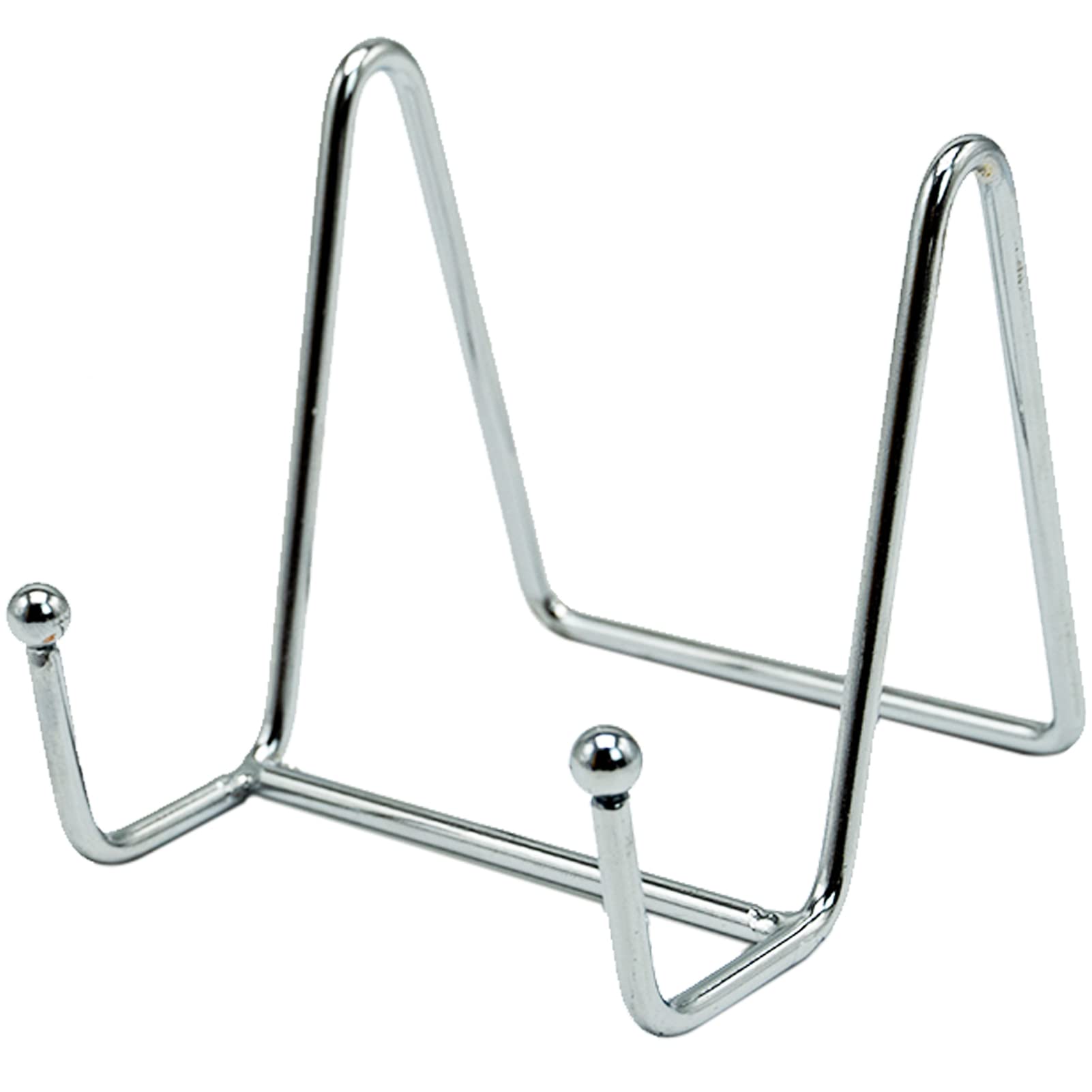 REBECASKYENS 3inch Plate Display Stand Picture Easel,Plate Holder, Tabletop Metal Plate Stands, Holder Display Pictures Frame, Photo, Decorative Plate, Dish, Tabletop Art,Made Of Metal(Silver)