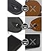 Donner DR-1 Soft Cotton Guitar Strap for Bass Acoustic Electric Guitar with Pick Pocket Genuine Leather End Black 2” Wide Gift for Guitarists