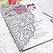 ponatia 20 PCS 3 Folds 5x7'' Wedding Invitations Cards with Envelopes Ribbons for Wedding Bridal Shower Engagement Birthday Graduation Invite (Silver Glitter)