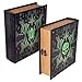 Grimoire Deck Box, Deathrite | Large Wooden Spellbook Style Fabric Lined Deck or Cube Box for MTG, Yugioh, and Other TCG | 1000+ Card Capacity