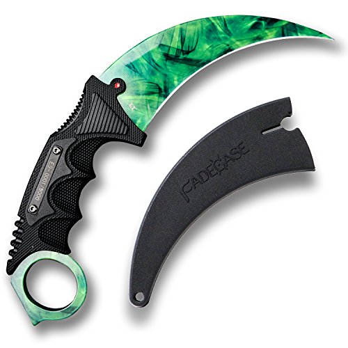 FadeCase Karambit Elite - Emerald - Real CSGO Knife Skin Counter Strike Global Offensive Full Tang F