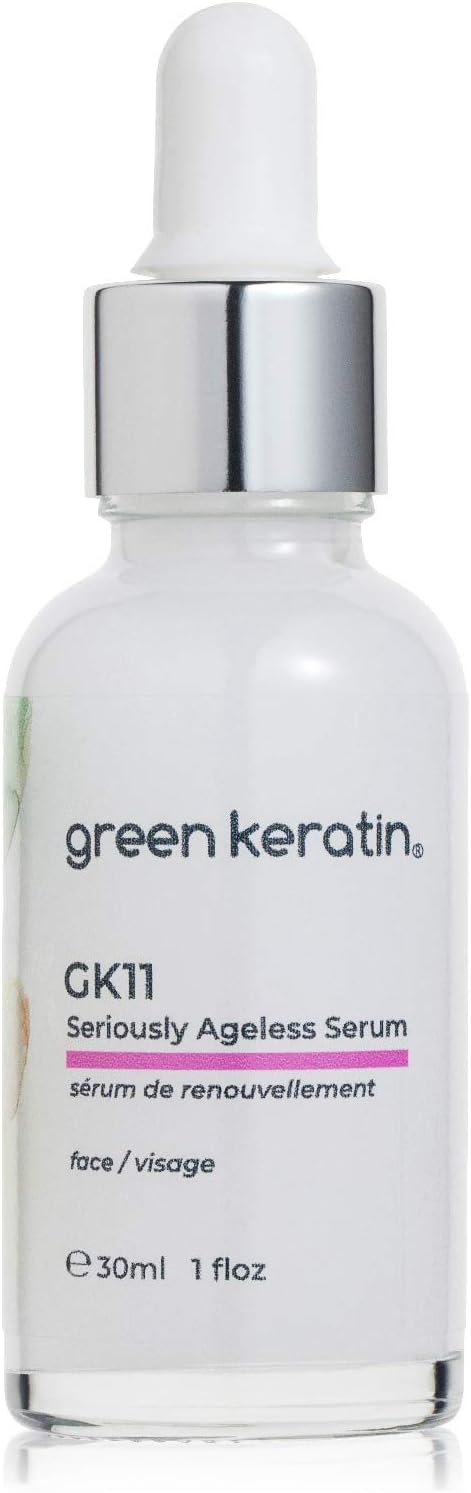 Green Keratin GK11 Seriously Ageless Face Serum | Matrixyl 3000, Hyaluronic Acid, Ecosilk, Acerola & Lingonberry Extracts | Anti-wrinkle Face Serum For All Skin Types | 30ml