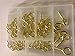 50 PCS Closed Ring Brass Finish Screw Eye , Length ranges from 0.67