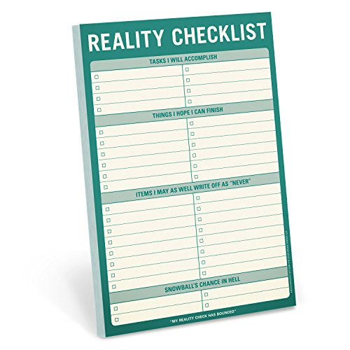 Knock Knock Reality Checklist Pad, 6" x 9" (12285)