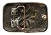 Italian Artisan Crafted Belt Buckle - Ancient Kraken Plaque Rust Vintage Style
