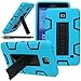 Galaxy Tab 4 7.0 Case, E LV High Impact Resistant Full-body Protection Hybrid Armor Defender Case Convertible Built in Stand for Samsung Galaxy Tab 4 7 with 1 Black Stylus - TURQUOISE / BLACK