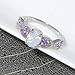 CiNily White Fire Opal Amethyst Women Jewelry Gemstone Silver Ring Size 5-11 (8)