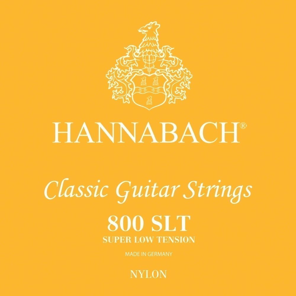Hannabach Classical Guitar Strings Series 800 Super Low Tension silver-plated E1, 8001SLT, strings for guitar (silver-plated copper wire, low tension, for entry-level classical guitars)