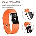 POY Replacement Bands Compatible for Fitbit Charge 2, Classic & Special Edition Sport Wristbands, Large Orange, 1PC