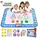 pipigo Water Doodle Mat 38.5 X 29.5 Inches Extra Large Kid Magic Aqua Drawing mat Painting Board with 3 Pens 1 Magic Brush Educational Toys Gifts for Boys Girls Toddlers 2 3 4 5 6 7 + Year Old