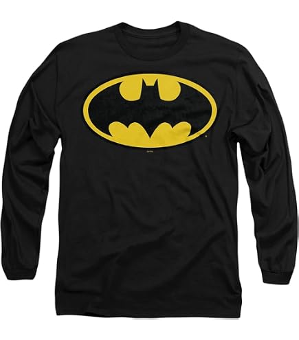 Amazon.com: DC Batman Logo Modern Long Sleeve T-Shirt : Clothing