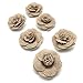 6pcs Hessian Burlap Small Flowers Rustic Wedding Craft Making Decor 4.5CM