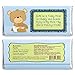 Big Dot of Happiness Boy Baby Teddy Bear - Candy Bar Wrappers Shower Favors Set 24
