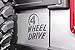 Jeep Wrangler Willys Wheeler 4 WHEEL DRIVE Sticker Decal Emblem Mopar OEM