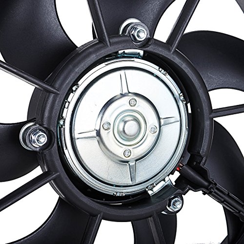 OrionMotorTech VW3120100 OEM Engine Radiator Cooling Fan Assembly Low Noise for Volkswagen Jetta Passat Golf